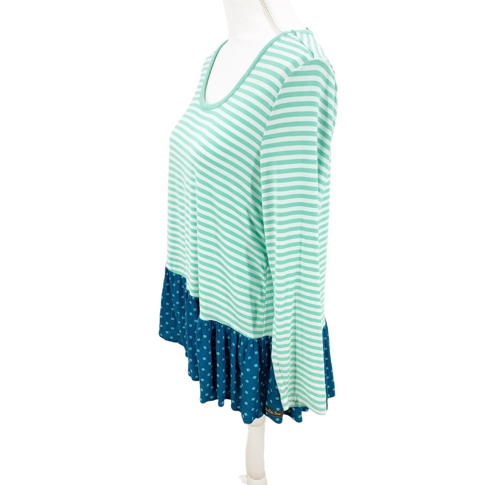 Matilda Jane Talk Tomorrow Striped Polka Dot Top Sz S - Picture 4 of 14